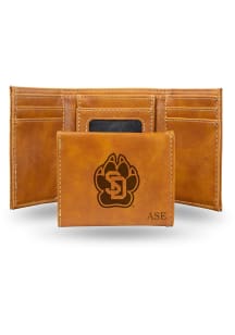 South Dakota Coyotes Personalized Laser Engraved Mens Trifold Wallet