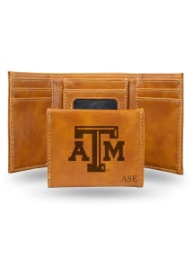 Texas A&amp;M Aggies Personalized Laser Engraved Mens Trifold Wallet