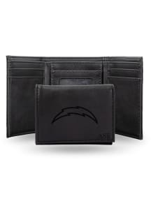 Los Angeles Chargers Personalized Laser Engraved Mens Trifold Wallet