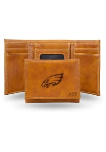 Philadelphia Eagles Personalized Laser Engraved Mens Trifold Wallet