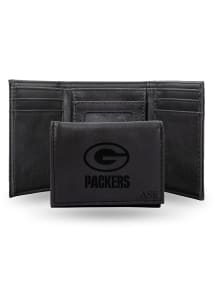 Green Bay Packers Personalized Laser Engraved Mens Trifold Wallet