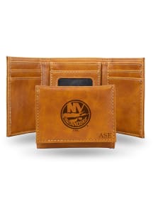 New York Islanders Personalized Laser Engraved Mens Trifold Wallet