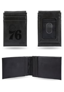 Philadelphia 76ers Personalized Laser Engraved Front Pocket Mens Bifold Wallet