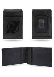 New Jersey Devils Personalized Laser Engraved Front Pocket Mens Bifold Wallet