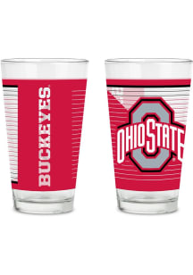 Red Ohio State Buckeyes 2 Pack Pint Glass Drink Set