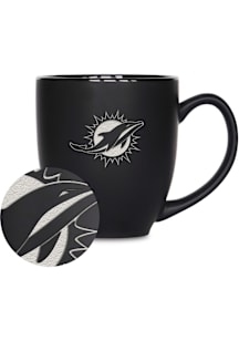 Miami Dolphins 15oz Bistro Ceramic Mug - Black