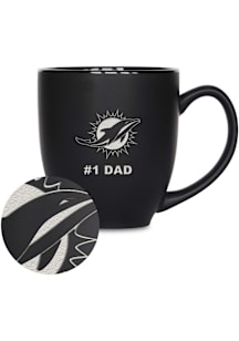 Miami Dolphins 15oz #1 Dad Bistro Ceramic Mug - Black