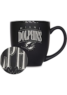 Miami Dolphins Tribute 15oz Bistro Ceramic Mug - Black