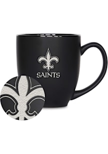 New Orleans Saints 15oz Bistro Ceramic Mug - Black