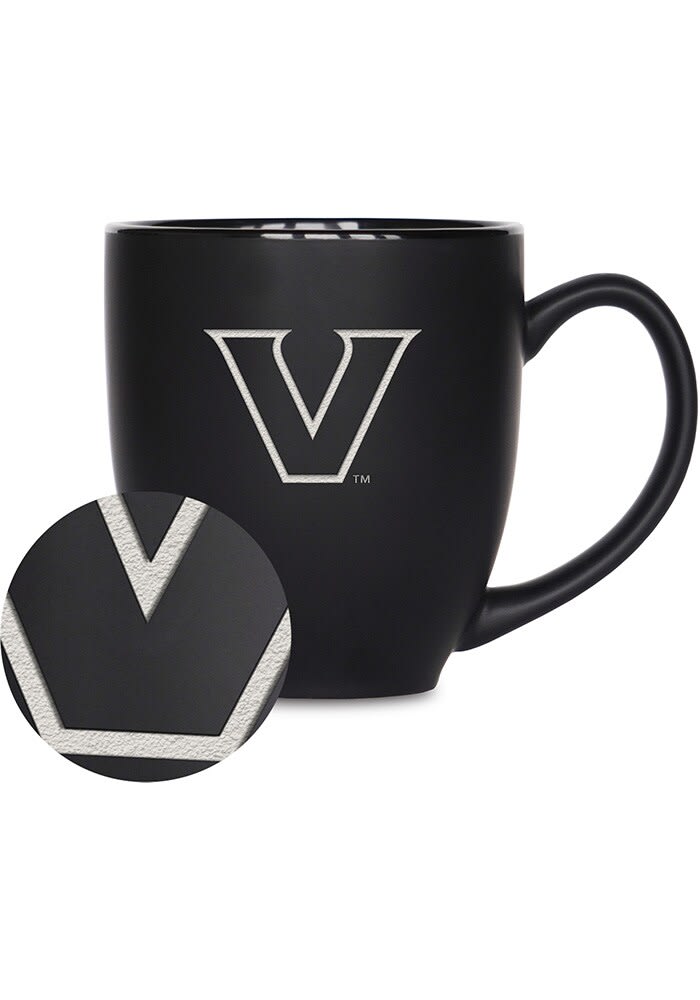 Vanderbilt Commodores BLACK 15oz Bistro Ceramic Mug - 74264085