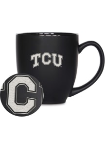 TCU Horned Frogs 15oz Bistro Ceramic Mug - Black