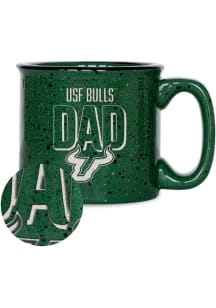 South Florida Bulls 12oz Dad Campfire Ceramic Mug - Green