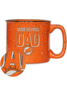Miami Dolphins 12oz Dad Campfire Ceramic Mug - Orange