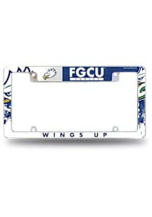 Florida Gulf Coast Eagles All Over Chrome License Frame