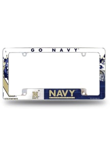 Navy Midshipmen All Over Chrome License Frame