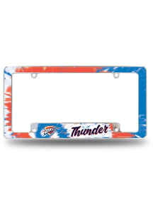 Oklahoma City Thunder All Over Chrome Tie Dye License Frame
