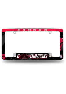 Chicago Bulls 6X NBA Champs All Over Chrome License Frame