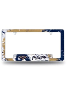 New Orleans Pelicans All Over Chrome Tie Dye License Frame