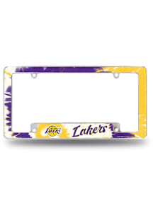 Los Angeles Lakers All Over Chrome Tie Dye License Frame