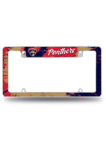 Florida Panthers All Over Chrome Tie Dye License Frame