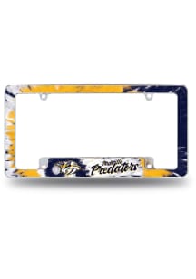 Nashville Predators All Over Chrome Tie Dye License Frame