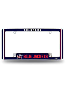 Columbus Blue Jackets All Over Chrome License Frame
