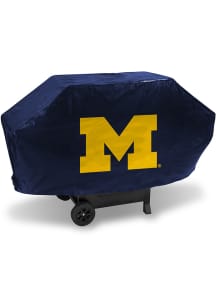 Navy Blue Michigan Wolverines Deluxe Grill Cover
