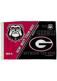Georgia Bulldogs Utility Flag White Silk Screen Grommet Flag