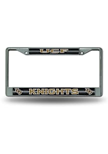 UCF Knights Glitter Chrome License Plate Frame - Silver