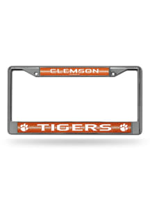 Clemson Tigers Glitter Chrome License Frame