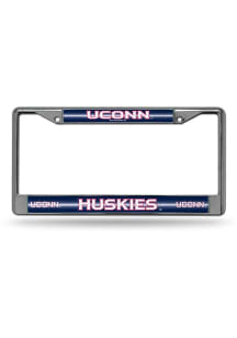 UConn Huskies Glitter Chrome License Frame