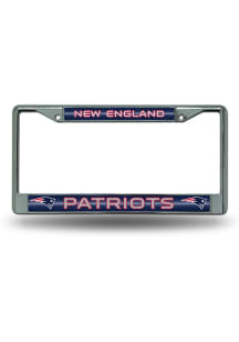 New England Patriots Glitter Chrome License Frame