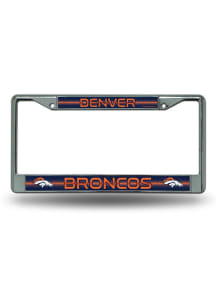 Denver Broncos Glitter Chrome License Frame