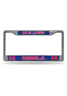 Ole Miss Rebels Glitter Chrome License Frame