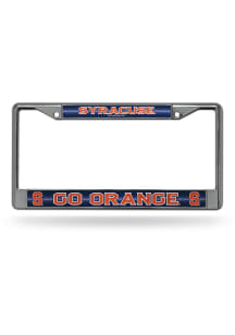 Syracuse Orange Glitter Chrome License Frame