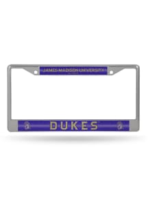 James Madison Dukes Glitter Chrome License Frame