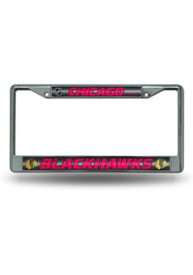 Chicago Blackhawks Glitter Chrome License Frame