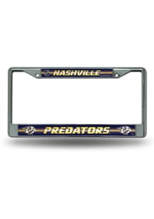 Nashville Predators Glitter Chrome License Frame