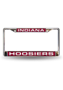 Red Indiana Hoosiers Chrome License Frame