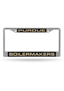 Silver Purdue Boilermakers Chrome License Frame