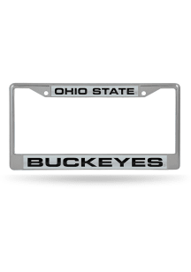 Silver Ohio State Buckeyes Chrome License Frame