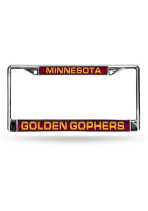 Silver Minnesota Golden Gophers Chrome License Frame