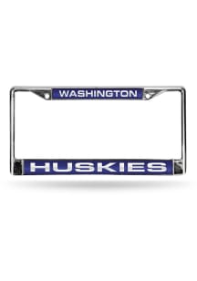 Purple Washington Huskies Chrome License Frame