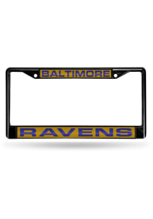 Baltimore Ravens Black Chrome License Frame