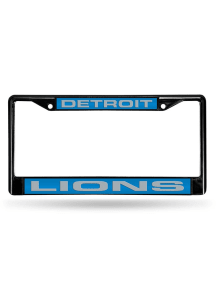 Detroit Lions Black Chrome License Frame