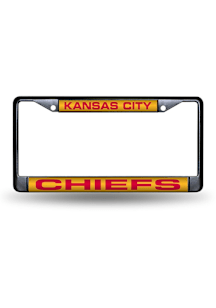Kansas City Chiefs Black Chrome License Frame