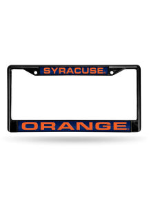 Syracuse Orange Black Chrome License Frame