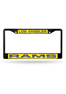 Los Angeles Rams Black Chrome License Frame