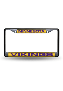 Minnesota Vikings Black Chrome License Frame