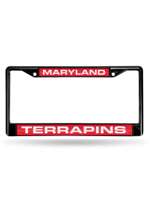 Black Maryland Terrapins Black Chrome License Plate Frame